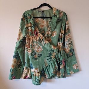 PLUS SIZE Boohoo Wrap Top